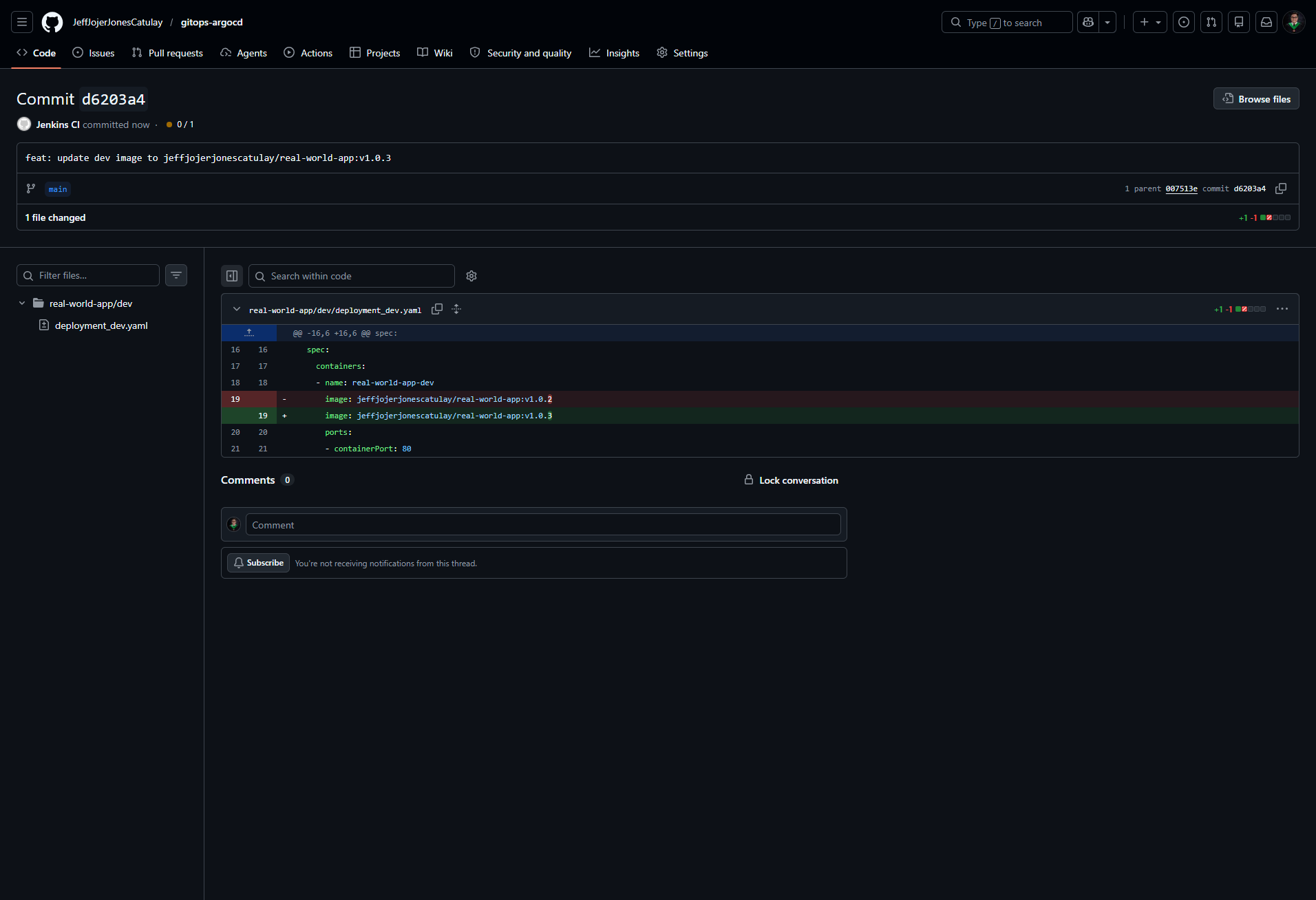 GitOps Repository Update