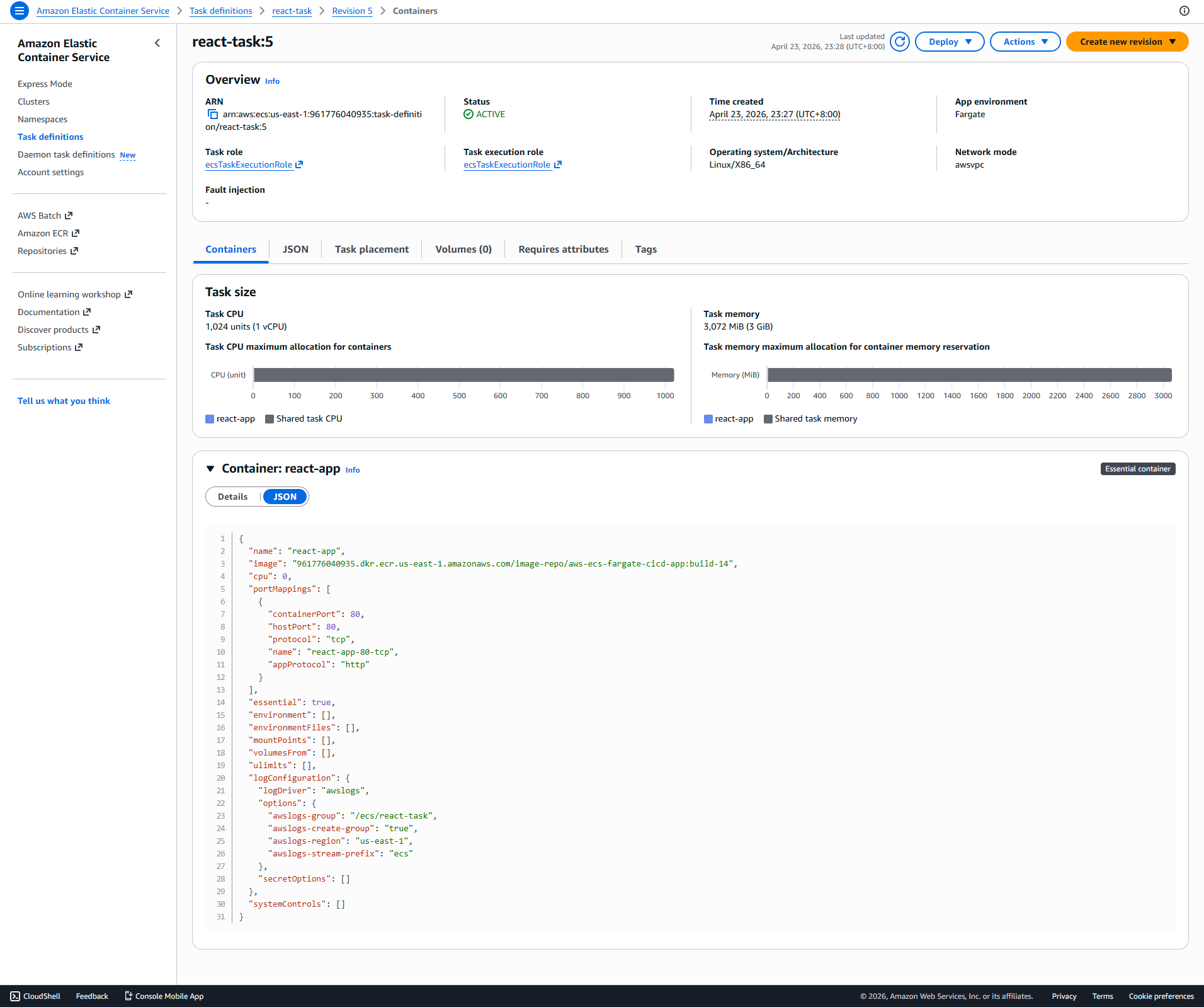ECS Task Blueprint