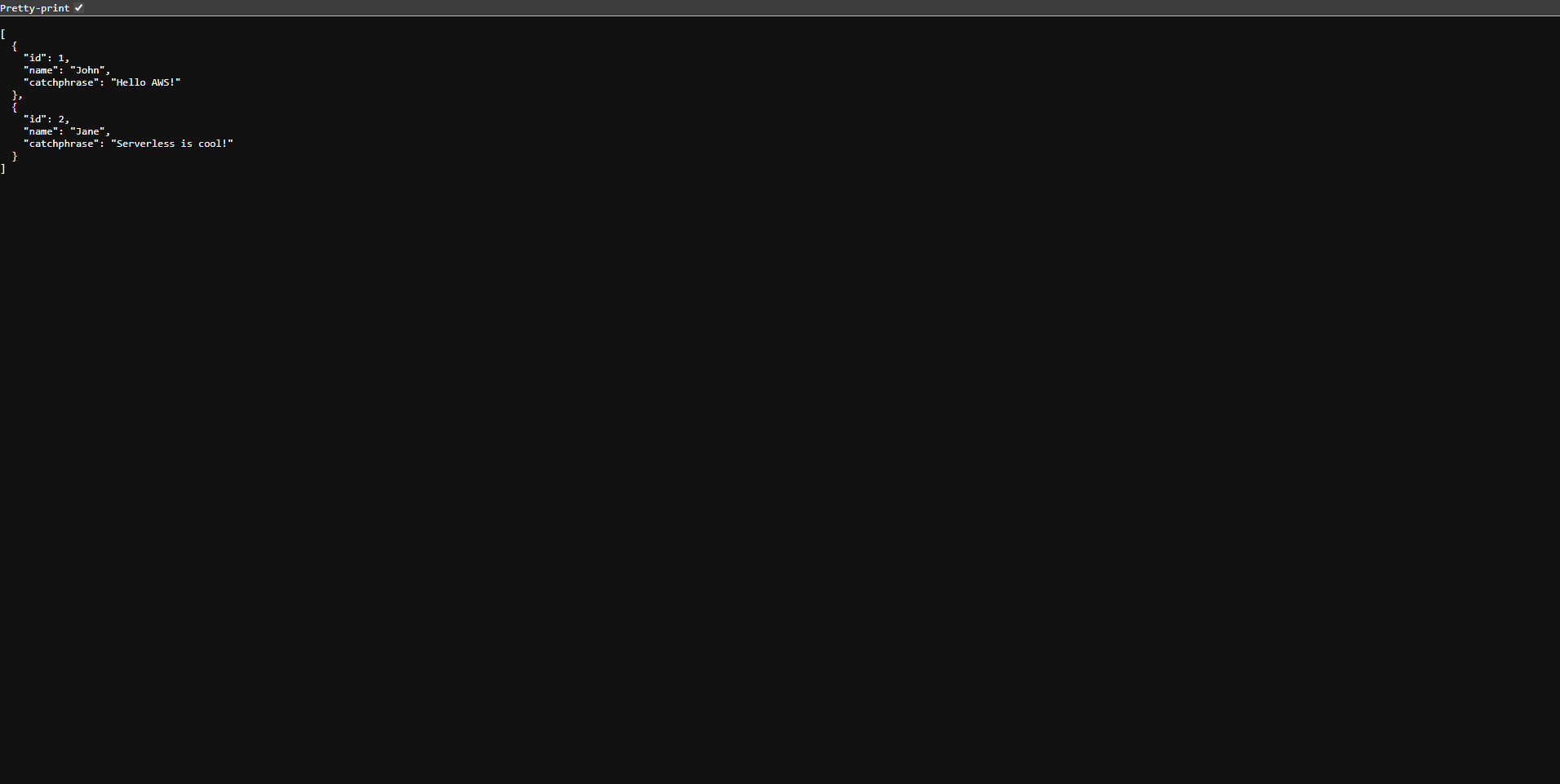 API Response