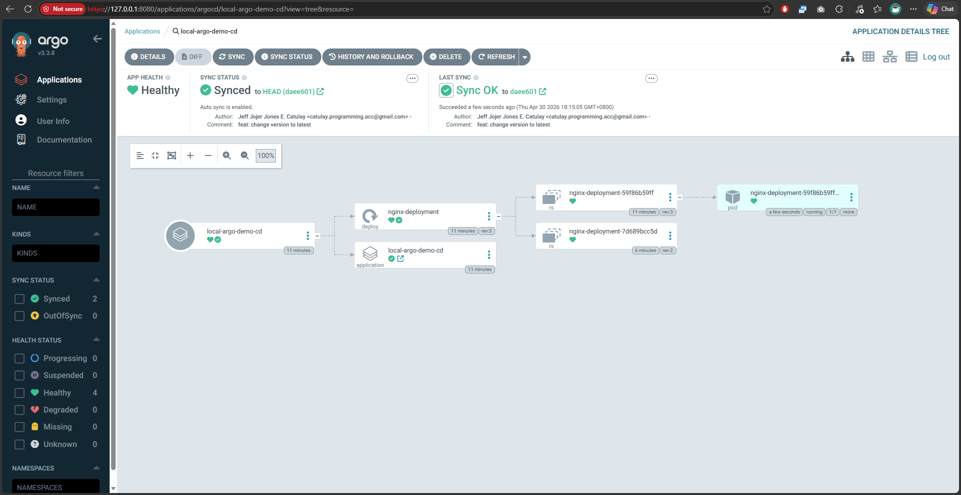 Local ArgoCD CI/CD Practice